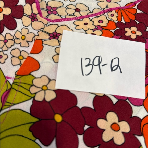 Cha Cha Vente retro 70’s colorful sleeveless floral top SZ SM - Picture 9 of 11